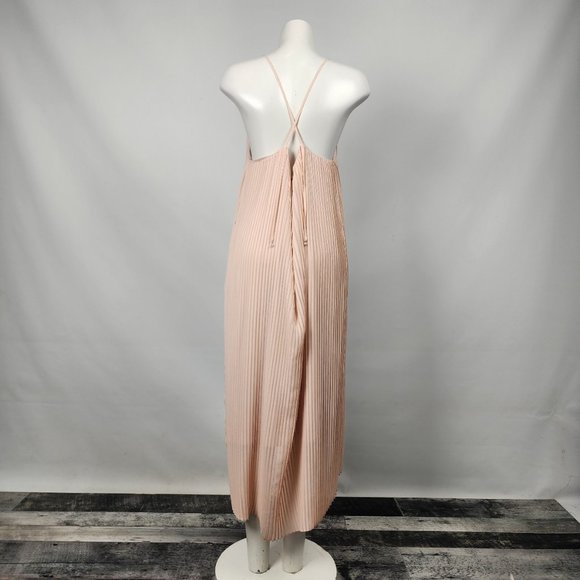 Sam Edelman Blush Pink Pleated Dress Size 12 - Picture 6 of 11